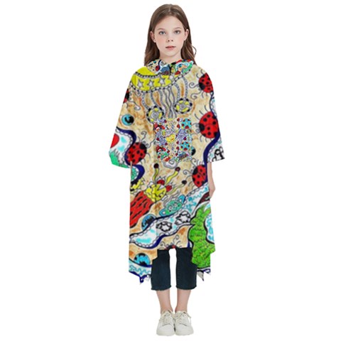 Supersonic ladybug angel power Kids  Hooded Rain Ponchos from ArtsNow.com