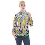 Supersonic ladybug angel power Women s Long Sleeve Pocket Shirt