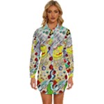 Supersonic ladybug angel power Womens Long Sleeve Shirt Dress