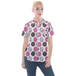 Pattern Seamless Design Decorative Women s Short Sleeve Pocket Shirt