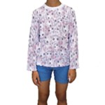 Sweet Kawaii Kitty Pattern (ai) Bk Kids  Long Sleeve Swimwear