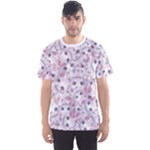 Sweet Kawaii Kitty Pattern (ai) Bk Men s Sport Mesh T-Shirt