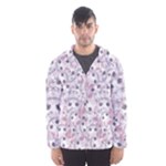 Sweet Kawaii Kitty Pattern (ai) Bk Men s Hooded Windbreaker