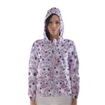 Sweet Kawaii Kitty Pattern (ai) Bk Women s Hooded Windbreaker