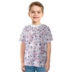 Sweet Kawaii Kitty Pattern (ai) Bk Kids  Sport Mesh T-Shirt