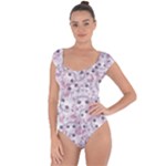 Sweet Kawaii Kitty Pattern (ai) Bk Short Sleeve Leotard 