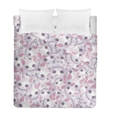 Sweet Kawaii Kitty Pattern (ai) Bk Duvet Cover Double Side (Full/ Double Size) from ArtsNow.com