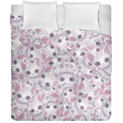 Sweet Kawaii Kitty Pattern (ai) Bk Duvet Cover Double Side (California King Size) from ArtsNow.com