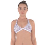 Sweet Kawaii Kitty Pattern (ai) Bk Halter Neck Bikini Top