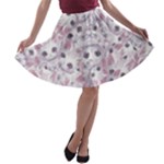 Sweet Kawaii Kitty Pattern (ai) Bk A-line Skater Skirt