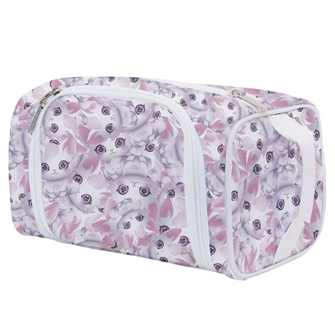 Sweet Kawaii Kitty Pattern (ai) Bk Toiletries Pouch from ArtsNow.com