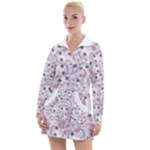 Sweet Kawaii Kitty Pattern (ai) Bk Women s Long Sleeve Casual Dress