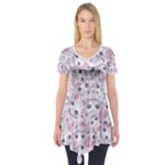 Sweet Kawaii Kitty Pattern (ai) Bk Short Sleeve Tunic 