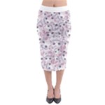 Sweet Kawaii Kitty Pattern (ai) Bk Midi Pencil Skirt