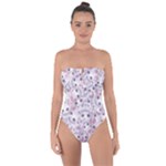 Sweet Kawaii Kitty Pattern (ai) Bk Tie Back One Piece Swimsuit