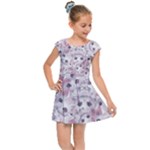 Sweet Kawaii Kitty Pattern (ai) Bk Kids  Cap Sleeve Dress