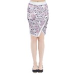 Sweet Kawaii Kitty Pattern (ai) Bk Midi Wrap Pencil Skirt