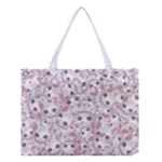 Sweet Kawaii Kitty Pattern (ai) Bk Medium Tote Bag