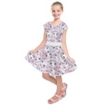 Sweet Kawaii Kitty Pattern (ai) Bk Kids  Short Sleeve Dress