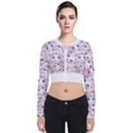 Sweet Kawaii Kitty Pattern (ai) Bk Long Sleeve Zip Up Bomber Jacket