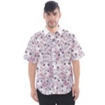 Sweet Kawaii Kitty Pattern (ai) Bk Men s Short Sleeve Shirt