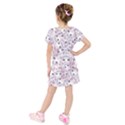 Kids  Short Sleeve Velvet Dress 