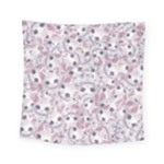 Sweet Kawaii Kitty Pattern (ai) Bk Square Tapestry (Small)