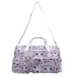 Sweet Kawaii Kitty Pattern (ai) Bk Sports Gym Duffle Bag with Shoe Compartment