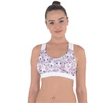 Sweet Kawaii Kitty Pattern (ai) Bk Cross String Back Sports Bra