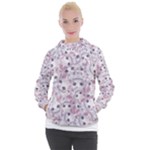 Sweet Kawaii Kitty Pattern (ai) Bk Women s Hooded Pullover