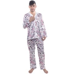 Men s Long Sleeve Satin Pajamas Set 