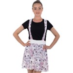 Sweet Kawaii Kitty Pattern (ai) Bk Velvet Suspender Skater Skirt