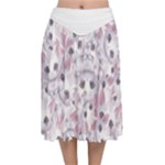 Sweet Kawaii Kitty Pattern (ai) Bk Velvet Flared Midi Skirt