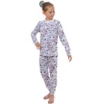 Sweet Kawaii Kitty Pattern (ai) Bk Kids  Long Sleeve Set 