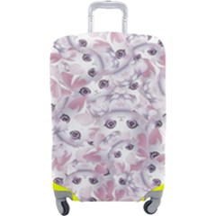 Sweet Kawaii Kitty Pattern (ai) Bk Luggage Cover (Large) from ArtsNow.com