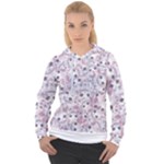 Sweet Kawaii Kitty Pattern (ai) Bk Women s Overhead Hoodie