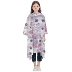 Sweet Kawaii Kitty Pattern (ai) Bk Kids  Hooded Rain Ponchos from ArtsNow.com