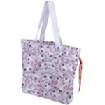 Sweet Kawaii Kitty Pattern (ai) Bk Drawstring Tote Bag