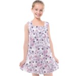 Sweet Kawaii Kitty Pattern (ai) Bk Kids  Cross Back Dress