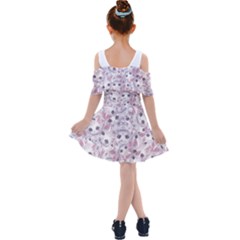 Kids  Shoulder Cutout Chiffon Dress 