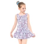 Sweet Kawaii Kitty Pattern (ai) Bk Kids  Skater Dress Swimsuit