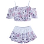 Sweet Kawaii Kitty Pattern (ai) Bk Kids  Off Shoulder Skirt Bikini