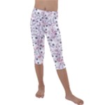 Sweet Kawaii Kitty Pattern (ai) Bk Kids  Lightweight Velour Capri Leggings 