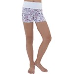 Sweet Kawaii Kitty Pattern (ai) Bk Kids  Lightweight Velour Yoga Shorts