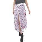 Sweet Kawaii Kitty Pattern (ai) Bk Velour Split Maxi Skirt