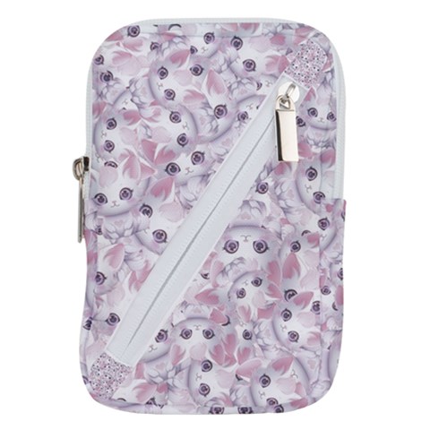 Sweet Kawaii Kitty Pattern (ai) Bk Belt Pouch Bag (Small) from ArtsNow.com