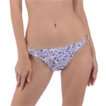 Sweet Kawaii Kitty Pattern (ai) Bk Ring Detail Bikini Bottoms