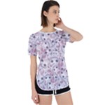 Sweet Kawaii Kitty Pattern (ai) Bk Perpetual Short Sleeve T-Shirt