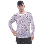 Sweet Kawaii Kitty Pattern (ai) Bk Men s Pique Long Sleeve T-Shirt