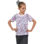 Sweet Kawaii Kitty Pattern (ai) Bk Kids  Mesh Piece T-Shirt